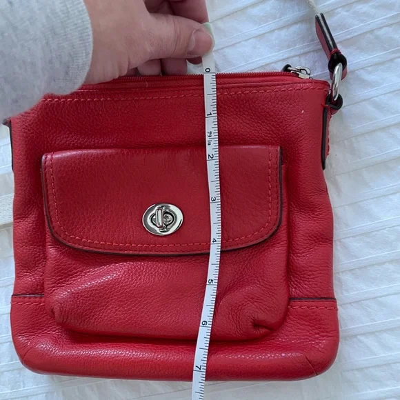 COACH - Park Leather Swingpack Crossbody in Vermillion Red - Picture 6 of 6